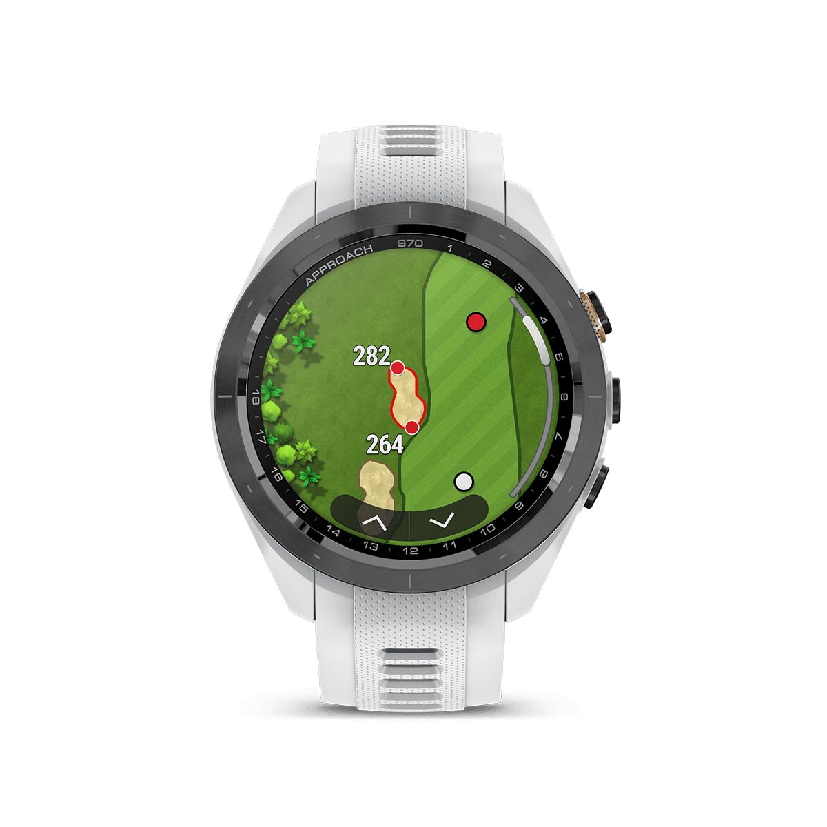 Reloj Garmin Approach S70 47mm Bisel Cerámica Blanca img #6