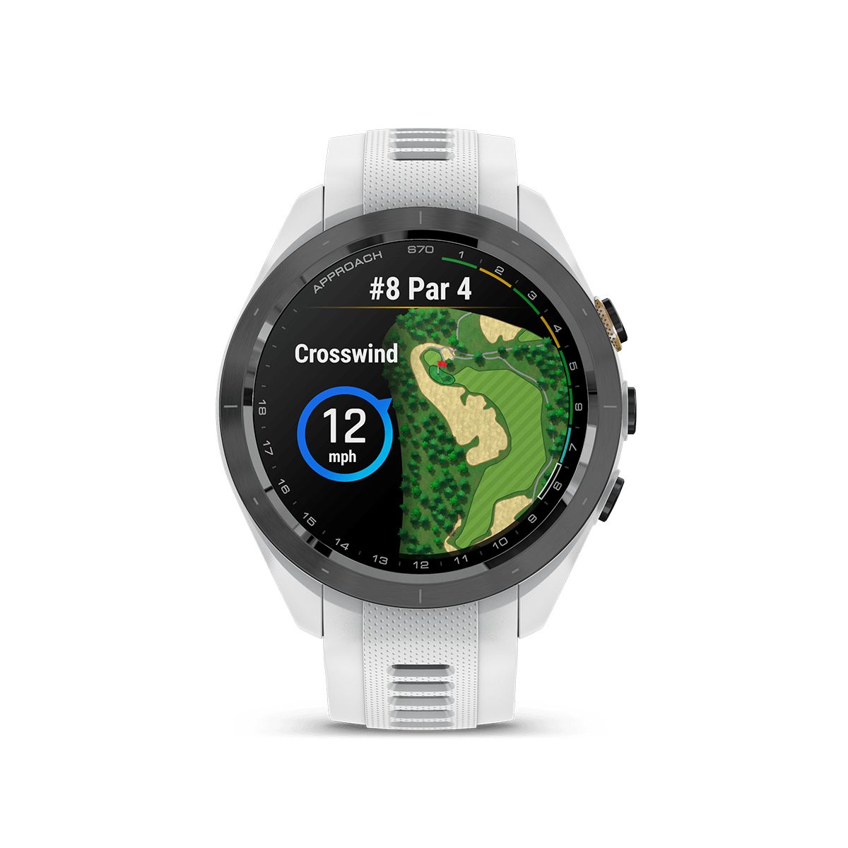 Reloj Garmin Approach S70 47mm Bisel Cerámica Blanca img #8