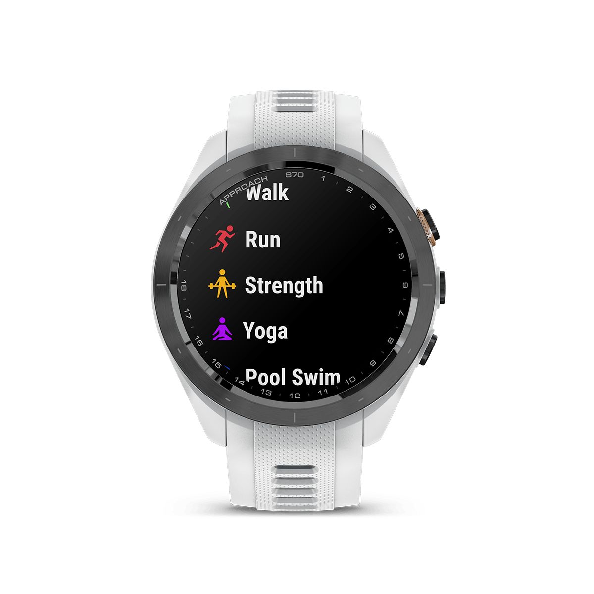 Reloj Garmin Approach S70 47mm Bisel Cerámica Blanca img #4