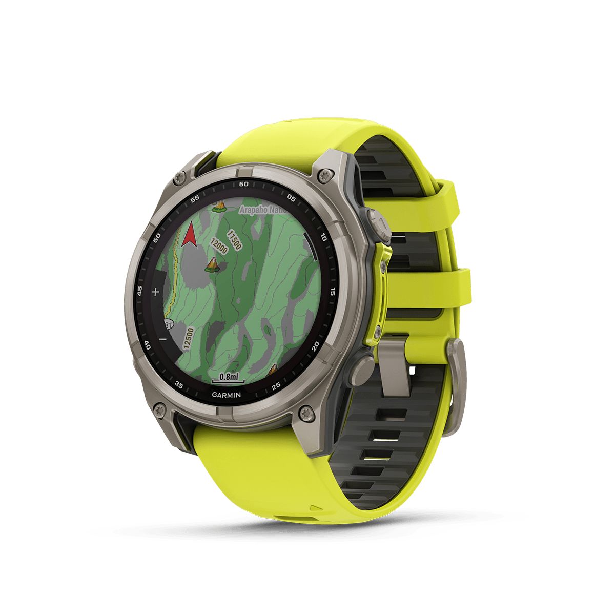 Reloj Garmin Fenix 8 47mm Solar Zafiro Titanio Amarilla img #2