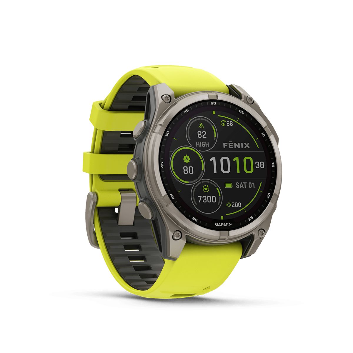 Reloj Garmin Fenix 8 47mm Solar Zafiro Titanio Amarilla img #5