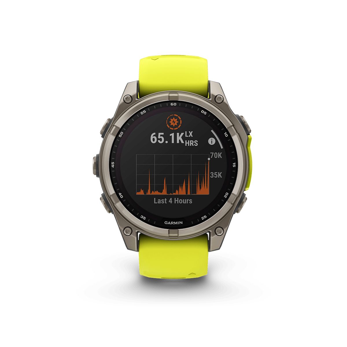 Reloj Garmin Fenix 8 47mm Solar Zafiro Titanio Amarilla img #8