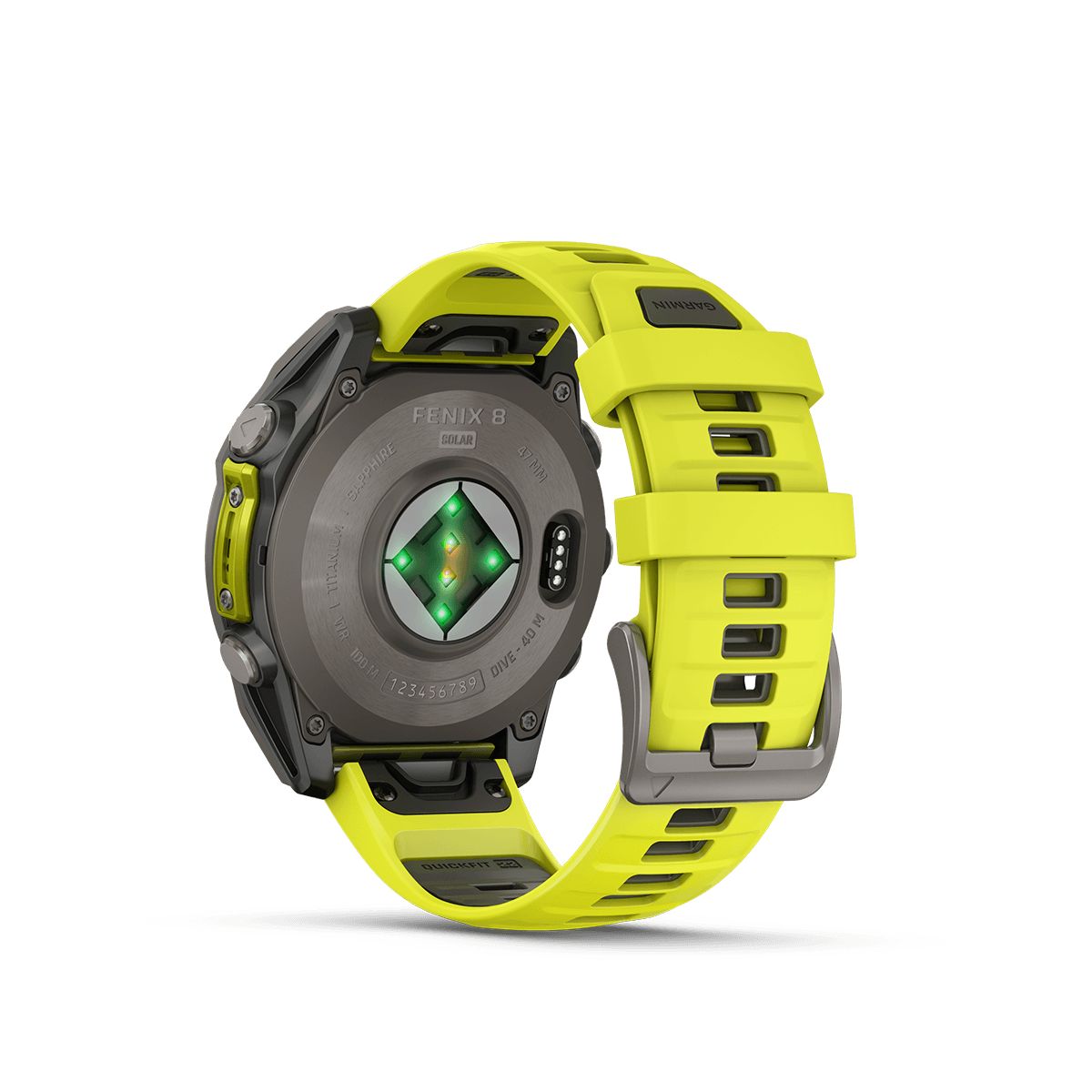 Reloj Garmin Fenix 8 47mm Solar Zafiro Titanio Amarilla img #3