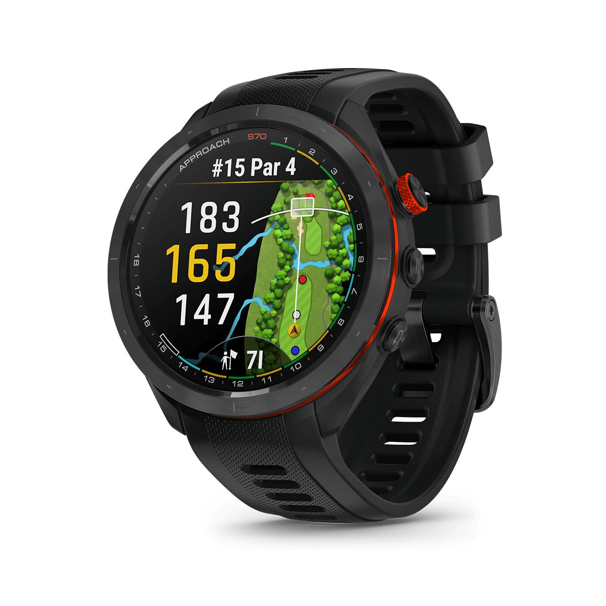 Reloj Garmin Approach S70 47mm Bisel Cerámica Negra img #1