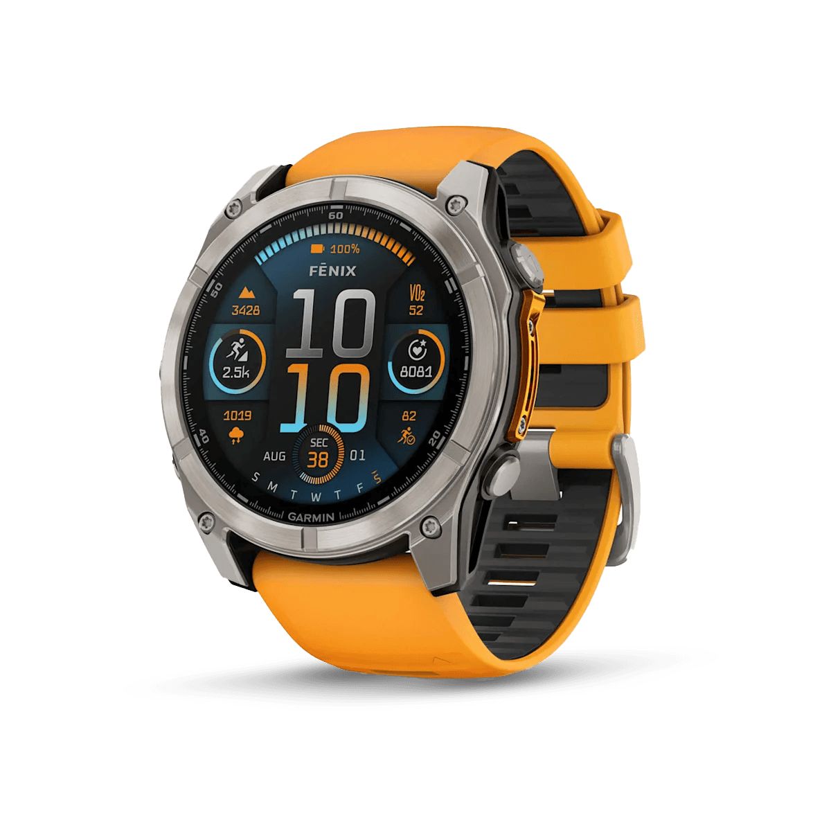 Reloj Garmin Fenix 8 51mm Amoled Zafiro Titanio Naranja img #1