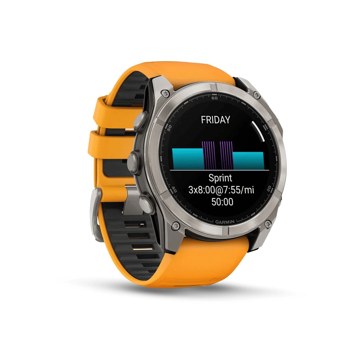 Reloj Garmin Fenix 8 51mm Amoled Zafiro Titanio Naranja img #5