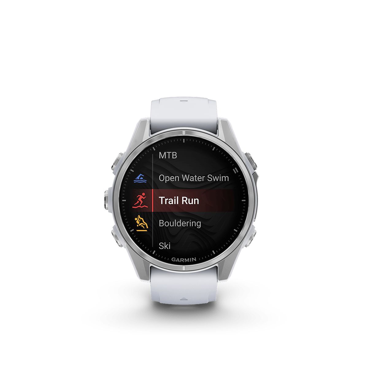 Reloj Garmin Fenix 8 43mm Amoled Plata Banda Silicona Blanca img #5