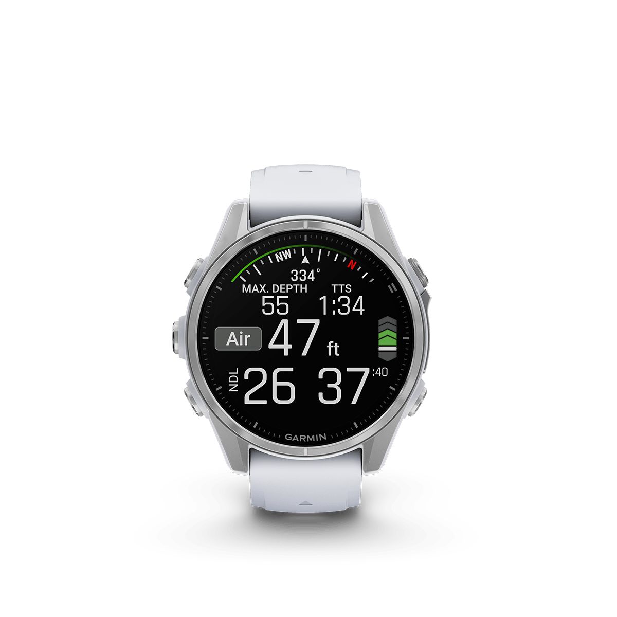 Reloj Garmin Fenix 8 43mm Amoled Plata Banda Silicona Blanca img #4