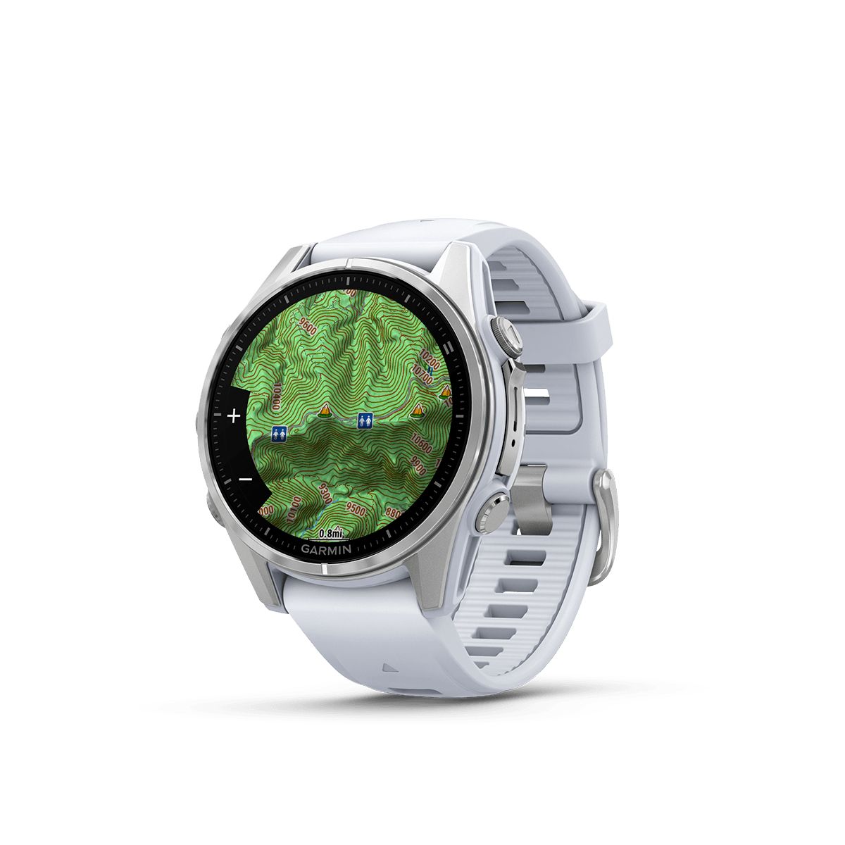 Reloj Garmin Fenix 8 43mm Amoled Plata Banda Silicona Blanca img #6