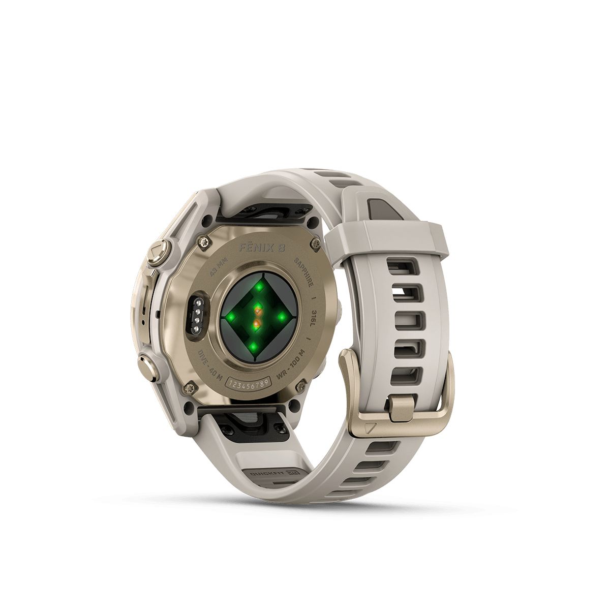 Reloj Garmin Fenix 8 43mm Amoled Oro Zafiro Gris img #3