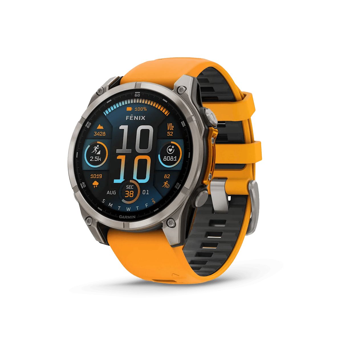 Reloj Garmin Fenix 8 47mm Amoled Zafiro Titanio Naranja img #5