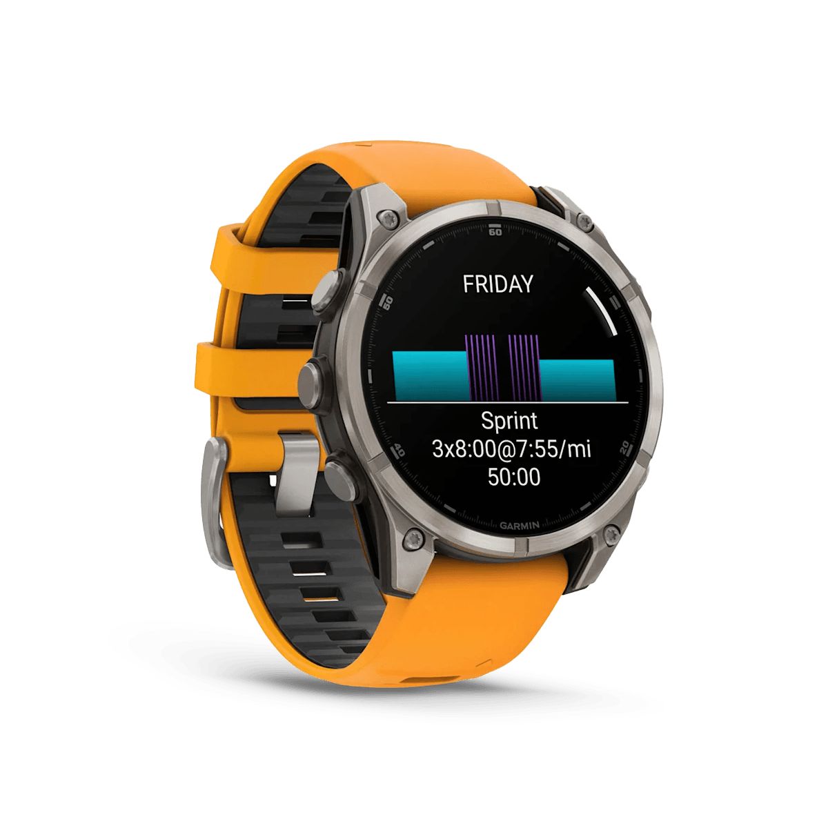 Reloj Garmin Fenix 8 47mm Amoled Zafiro Titanio Naranja img #3