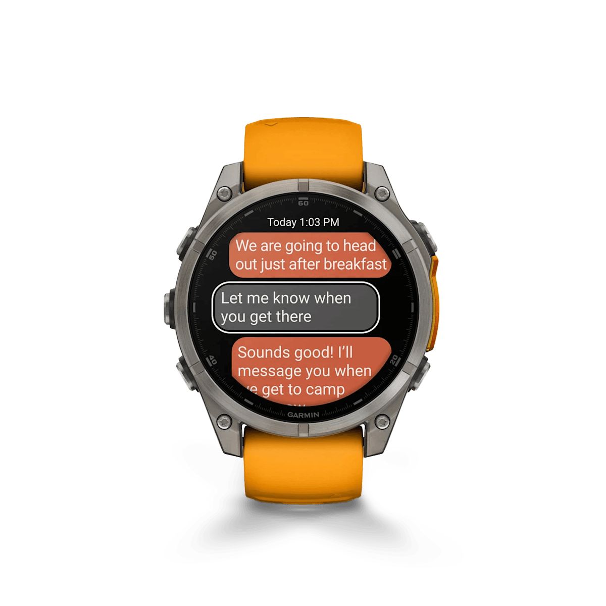 Reloj Garmin Fenix 8 47mm Amoled Zafiro Titanio Naranja img #2