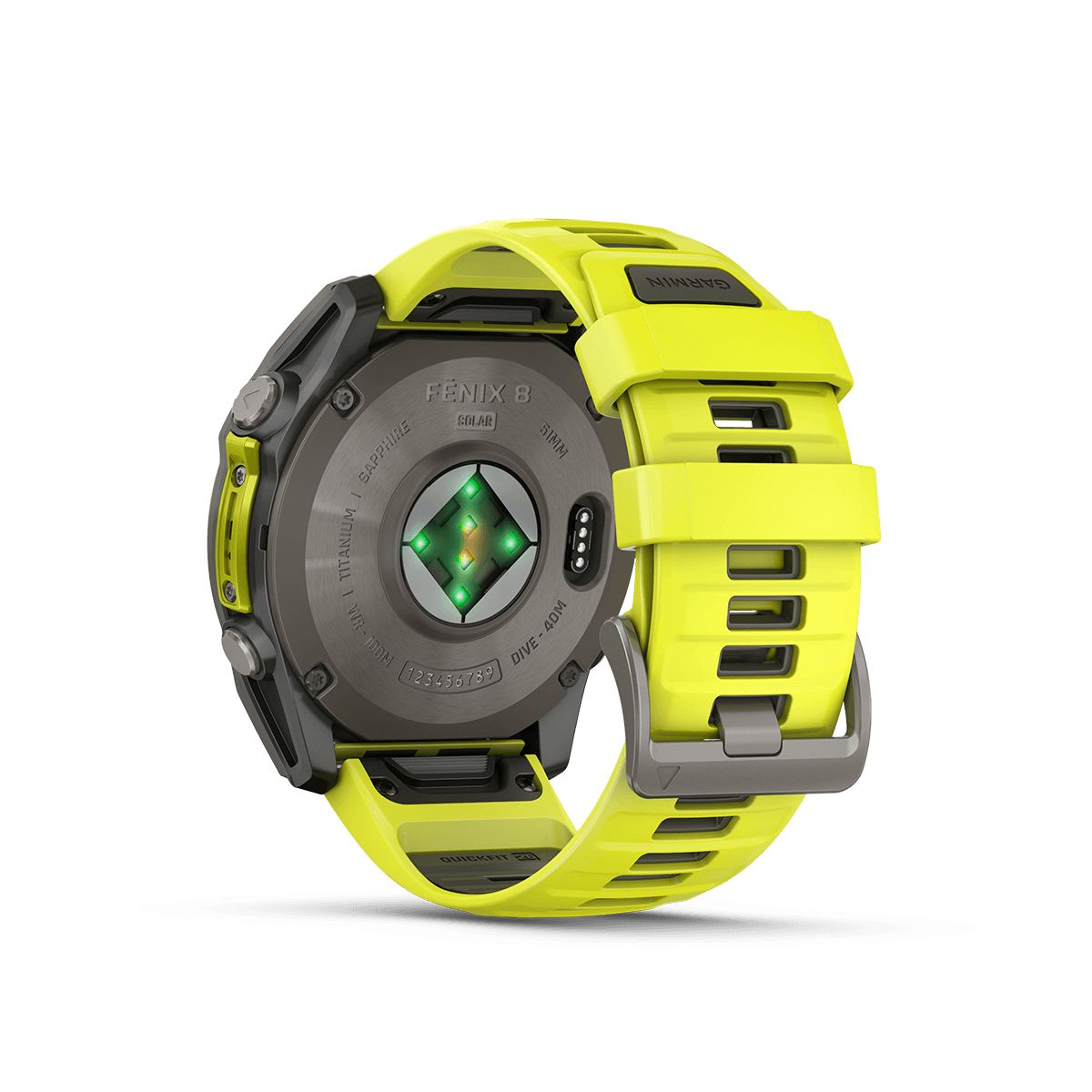 Reloj Garmin Fenix 8 51mm Solar Zafiro Titanio Amarilla img #3