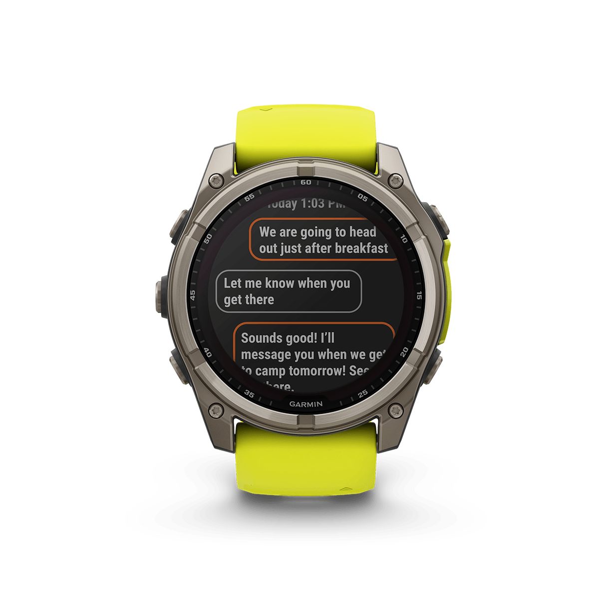 Reloj Garmin Fenix 8 51mm Solar Zafiro Titanio Amarilla img #6