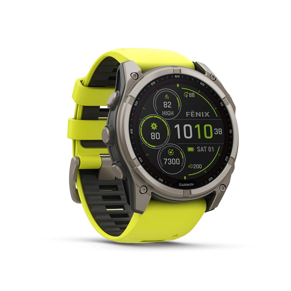 Reloj Garmin Fenix 8 51mm Solar Zafiro Titanio Amarilla img #7
