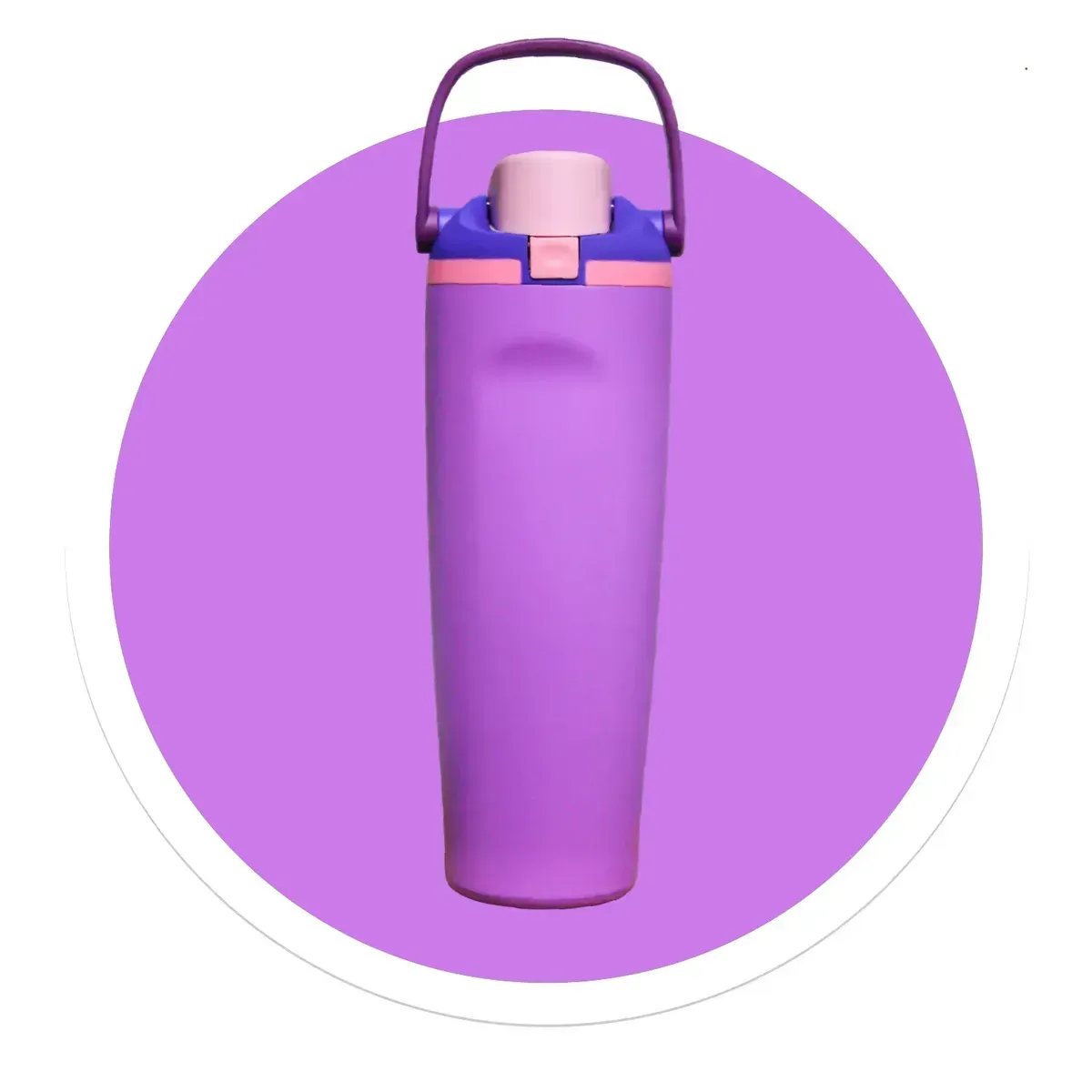 Termo Acero Inoxidable De Doble Pared (30oz) Tapa De Flujo Morado img #4