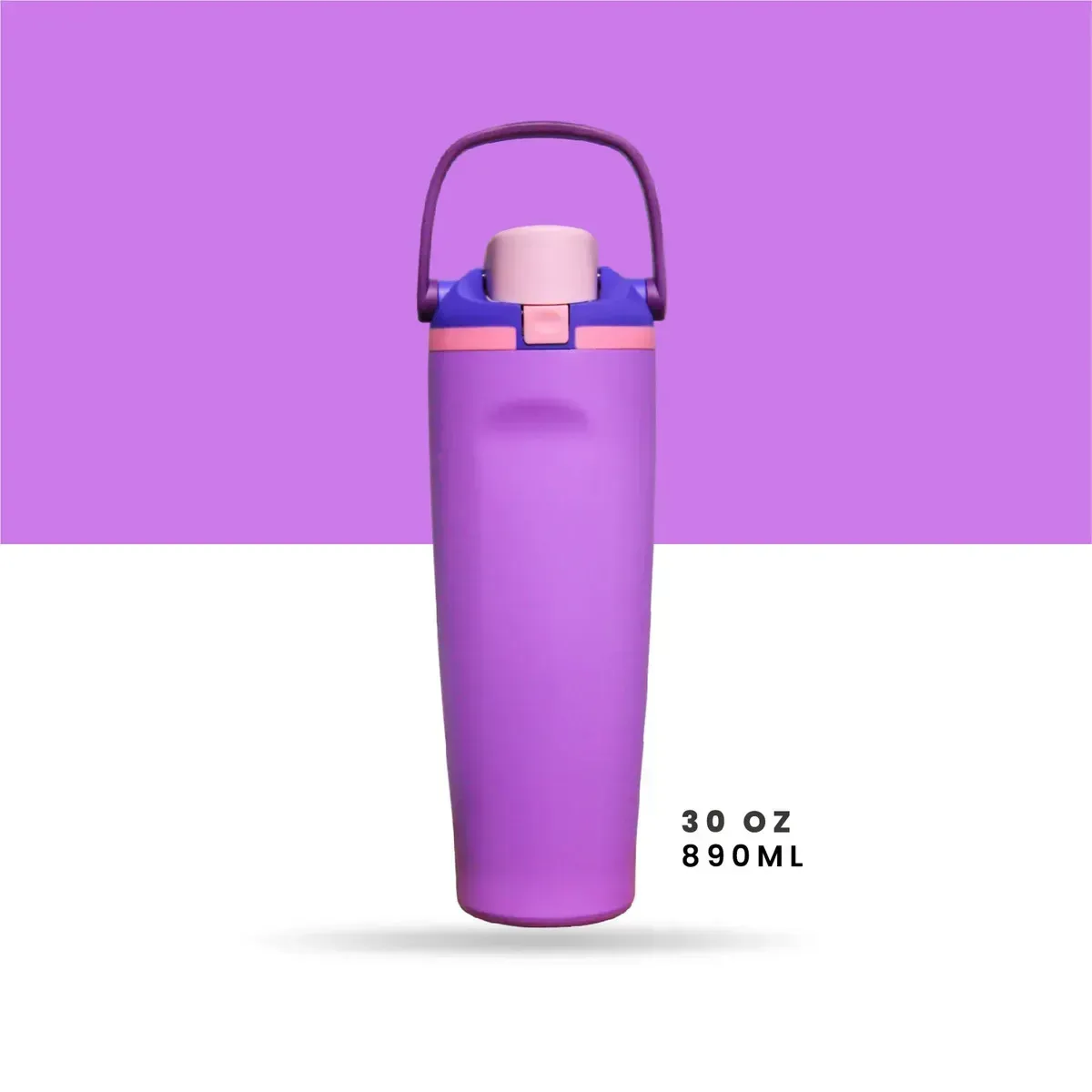 Termo Acero Inoxidable De Doble Pared (30oz) Tapa De Flujo Morado img #8