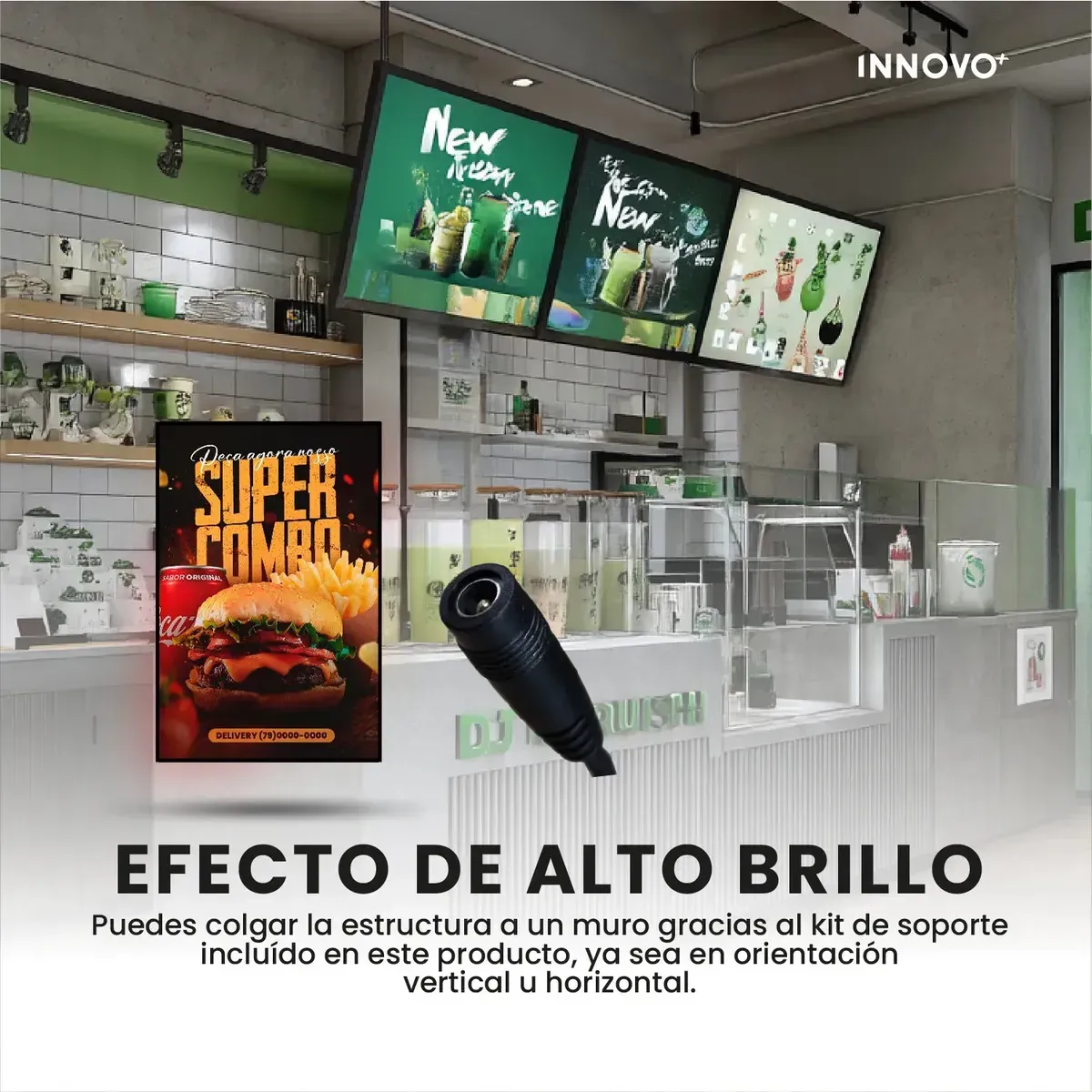 Panel Publicitario Led Ultra-brillante 60x90cm Marco Intercambiable Para Negocios Y Menús img #2