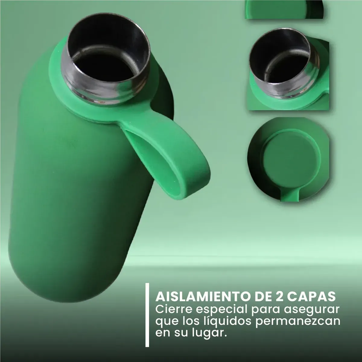 Termo Acero Inoxidable 500 Ml Verde Eco Mate Premium Antigoteo img #3