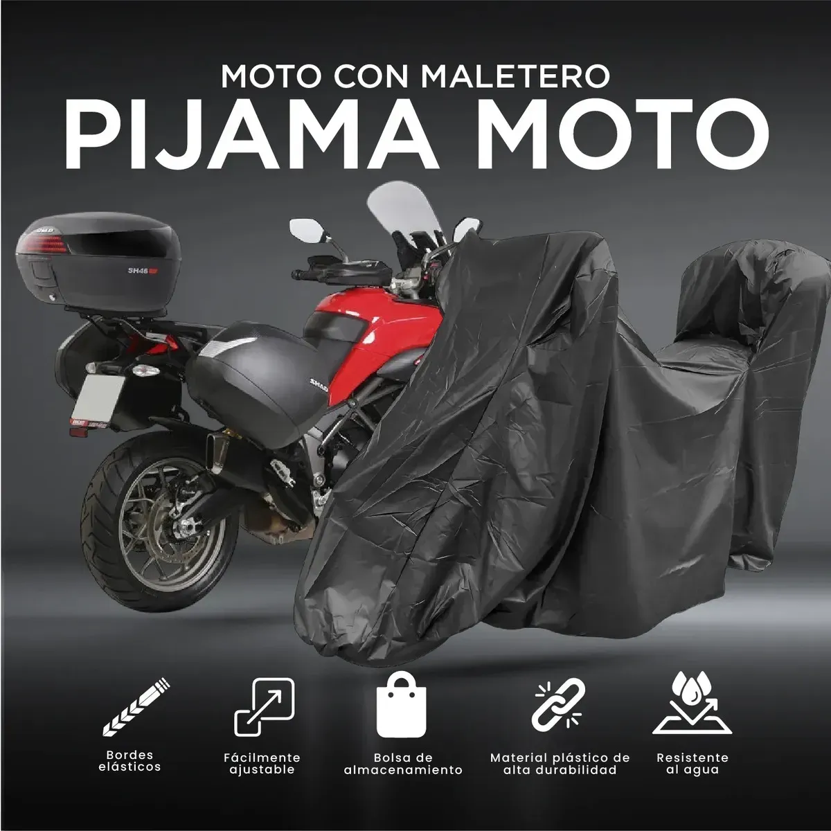 Funda Pijama Protectora Para Motos Con Maletero Impermeable Y Anti-uv img #2