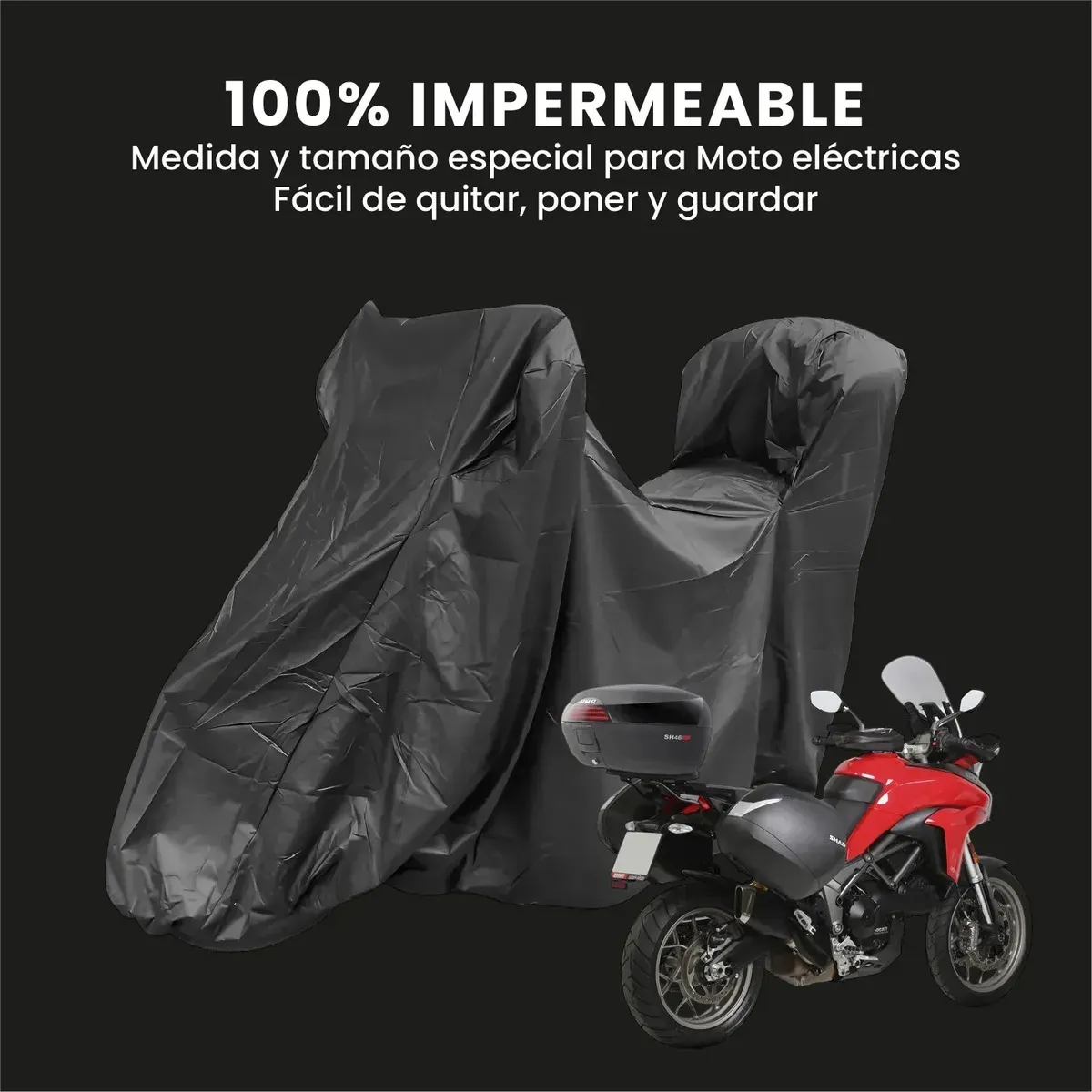 Funda Pijama Protectora Para Motos Con Maletero Impermeable Y Anti-uv img #4