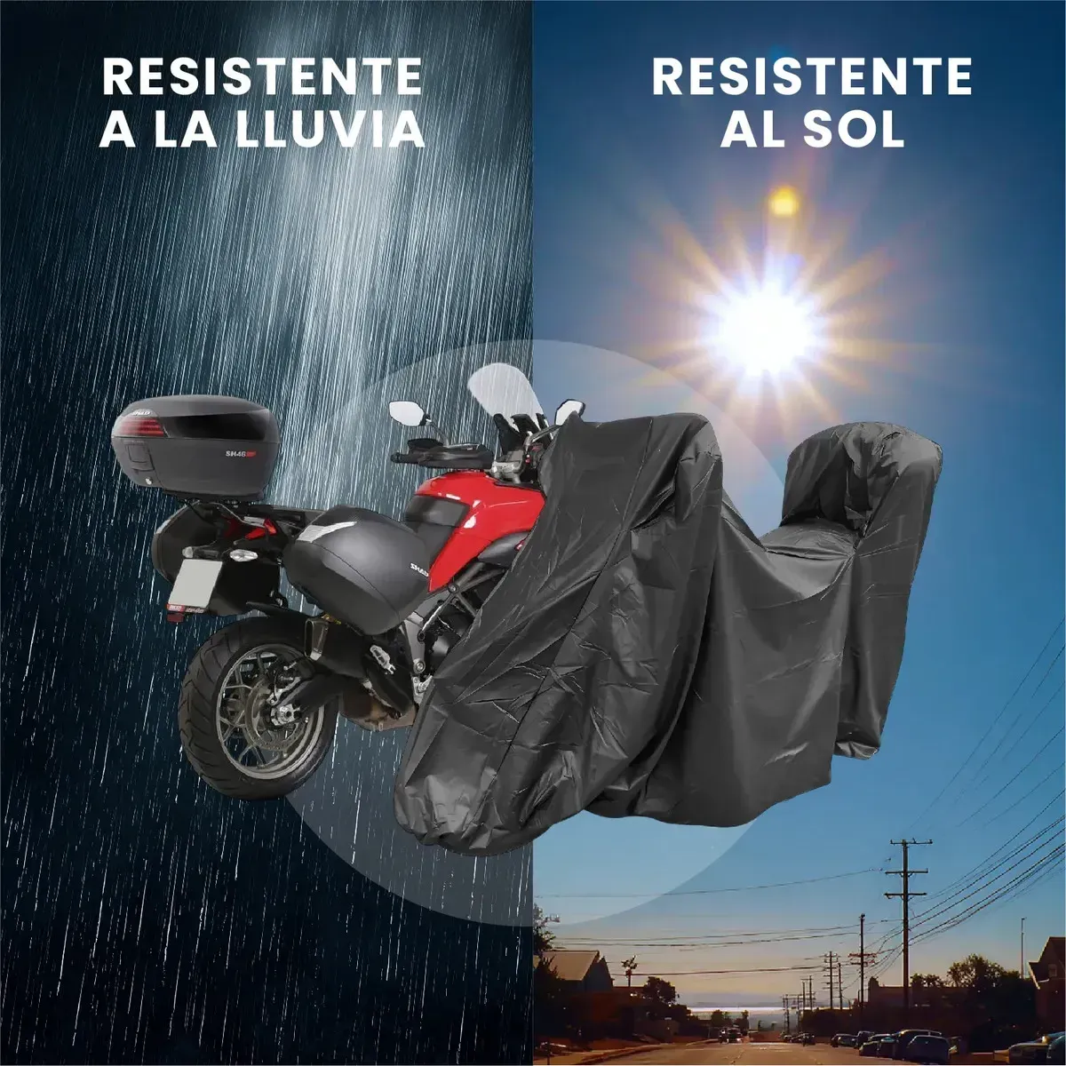Funda Pijama Protectora Para Motos Con Maletero Impermeable Y Anti-uv img #6