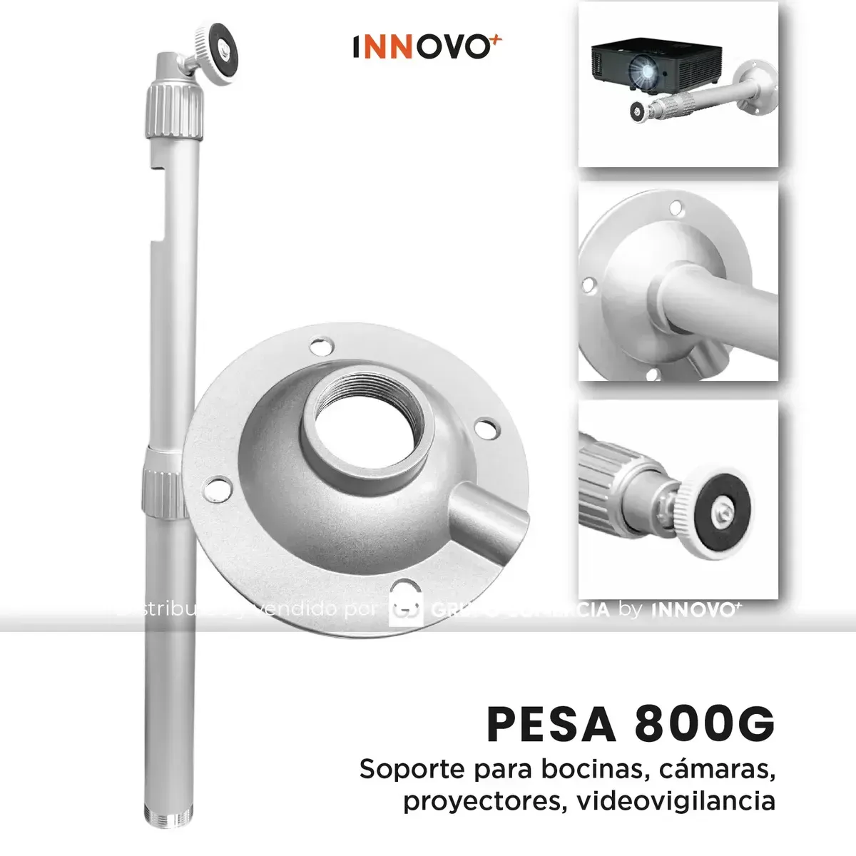 Soporte Para Proyector Articulado Premium Rotación 360 Telescópico Alta Resistencia. img #4