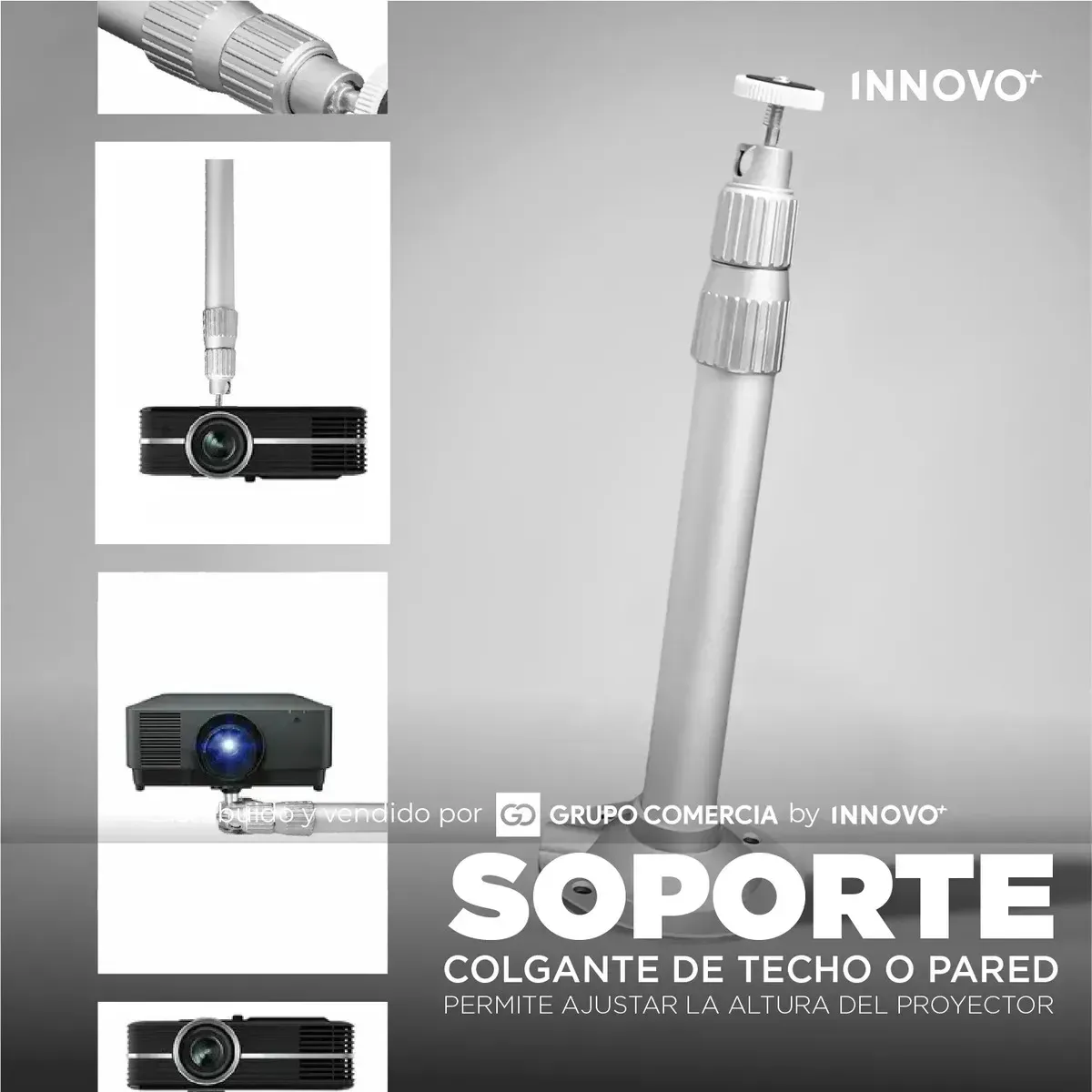 Soporte Para Proyector Articulado Premium Rotación 360 Telescópico Alta Resistencia. img #3