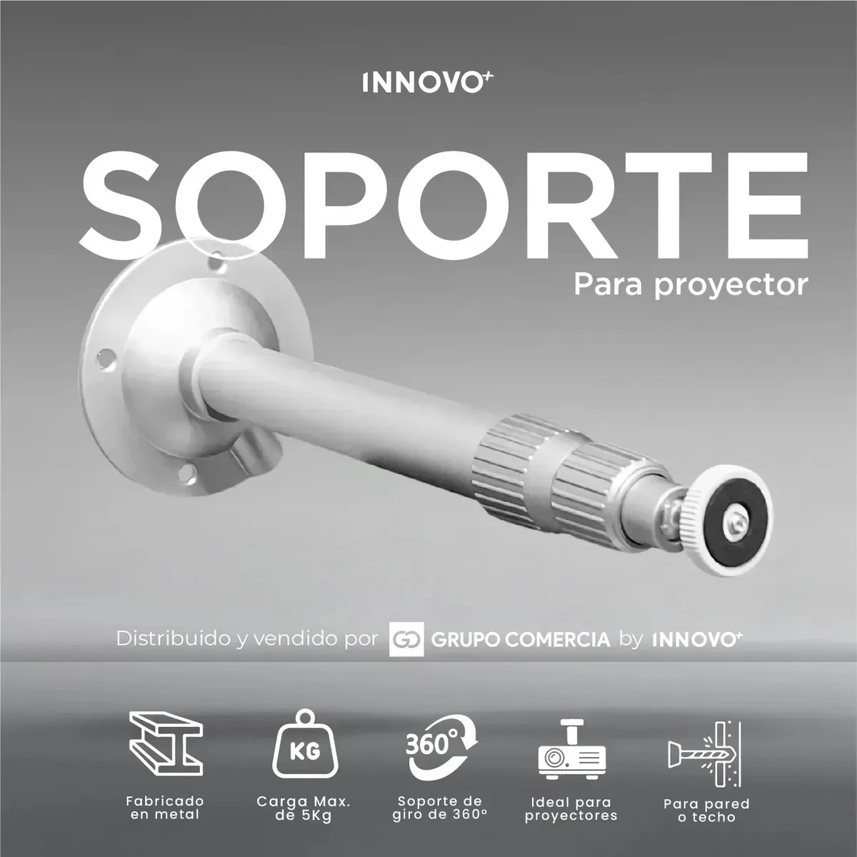 Soporte Para Proyector Articulado Premium Rotación 360 Telescópico Alta Resistencia. img #2