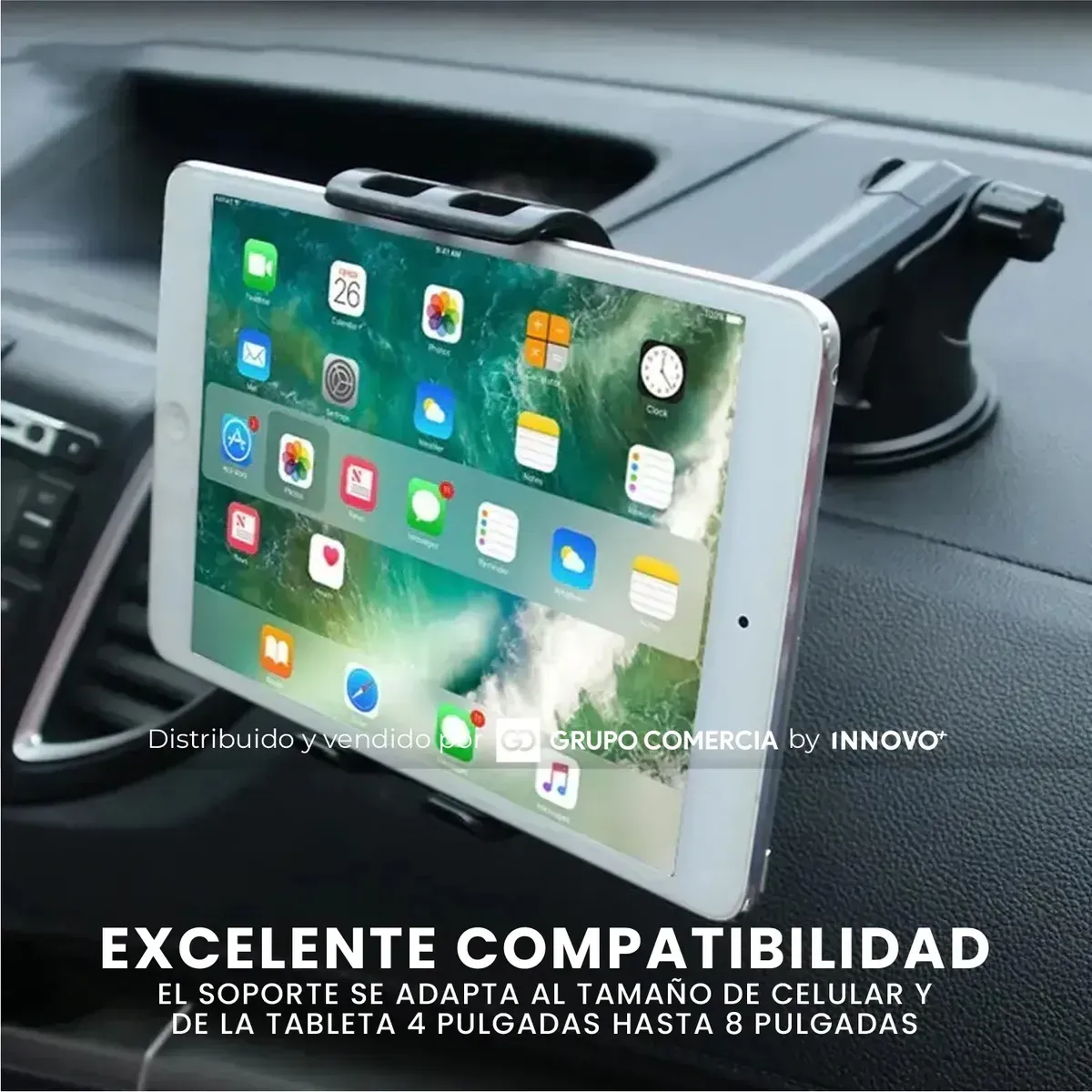 Soporte Ultra-grip Para Carro Celular Y Tablet Hasta 8 Brazo Extensible 360° img #3