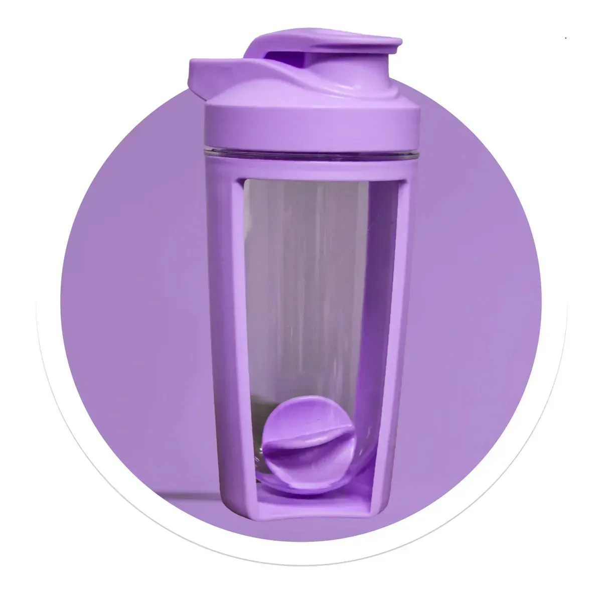 Shaker Pro 500ml Vaso Mezclador Proteína Fit Con Agitador Integrado Lila img #4