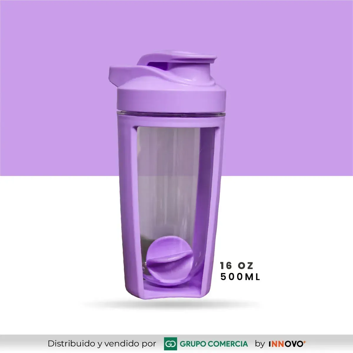 Shaker Pro 500ml Vaso Mezclador Proteína Fit Con Agitador Integrado Lila img #7