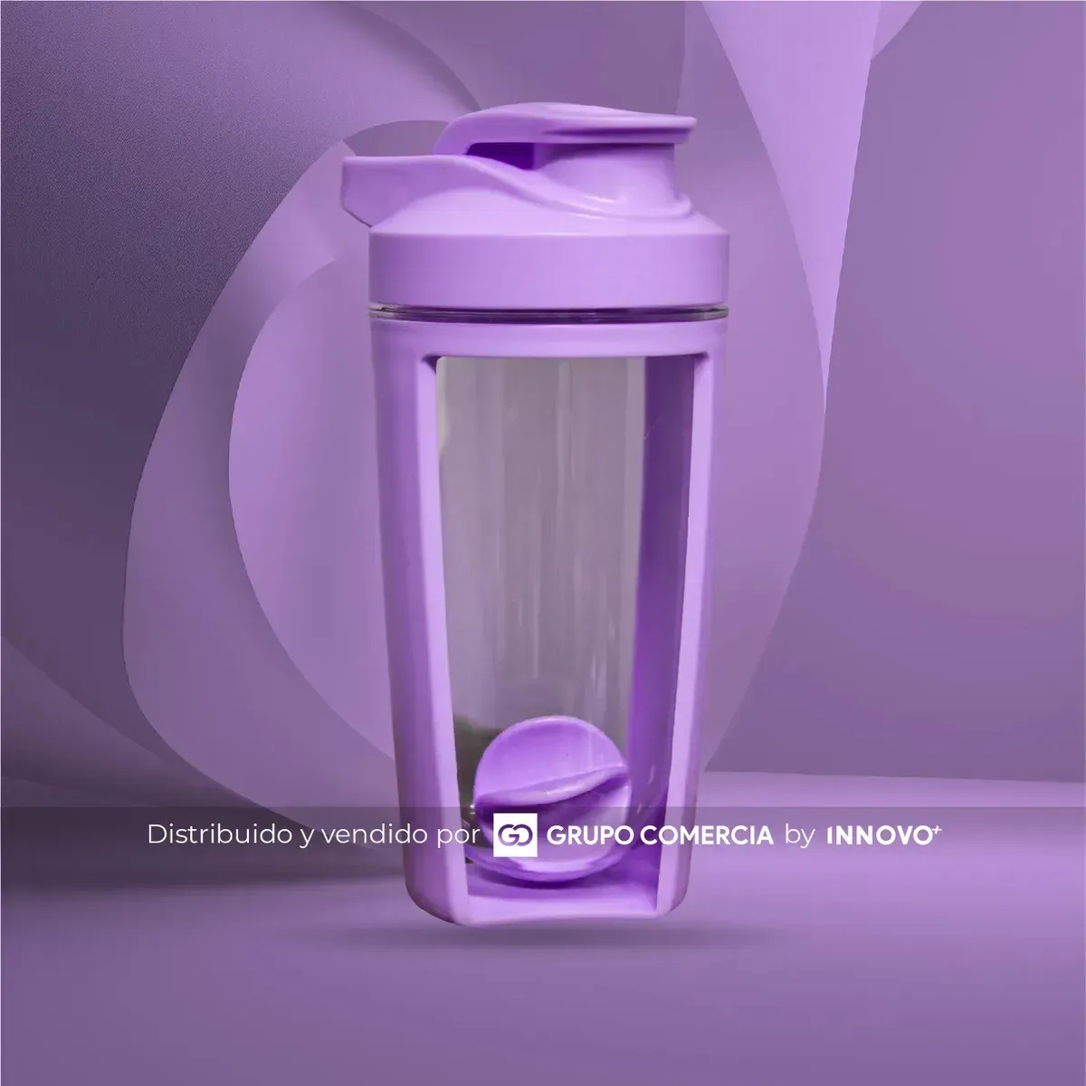 Shaker Pro 500ml Vaso Mezclador Proteína Fit Con Agitador Integrado Lila img #2