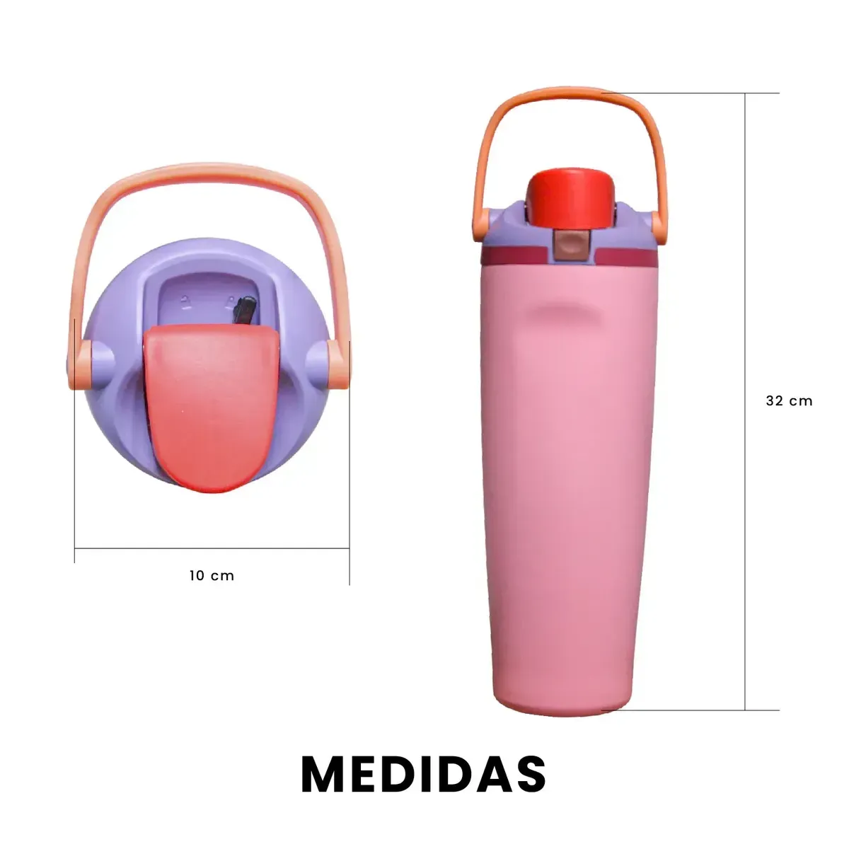 Termo Acero Inoxidable De Doble Pared (30oz) Pink Rose Premium img #6