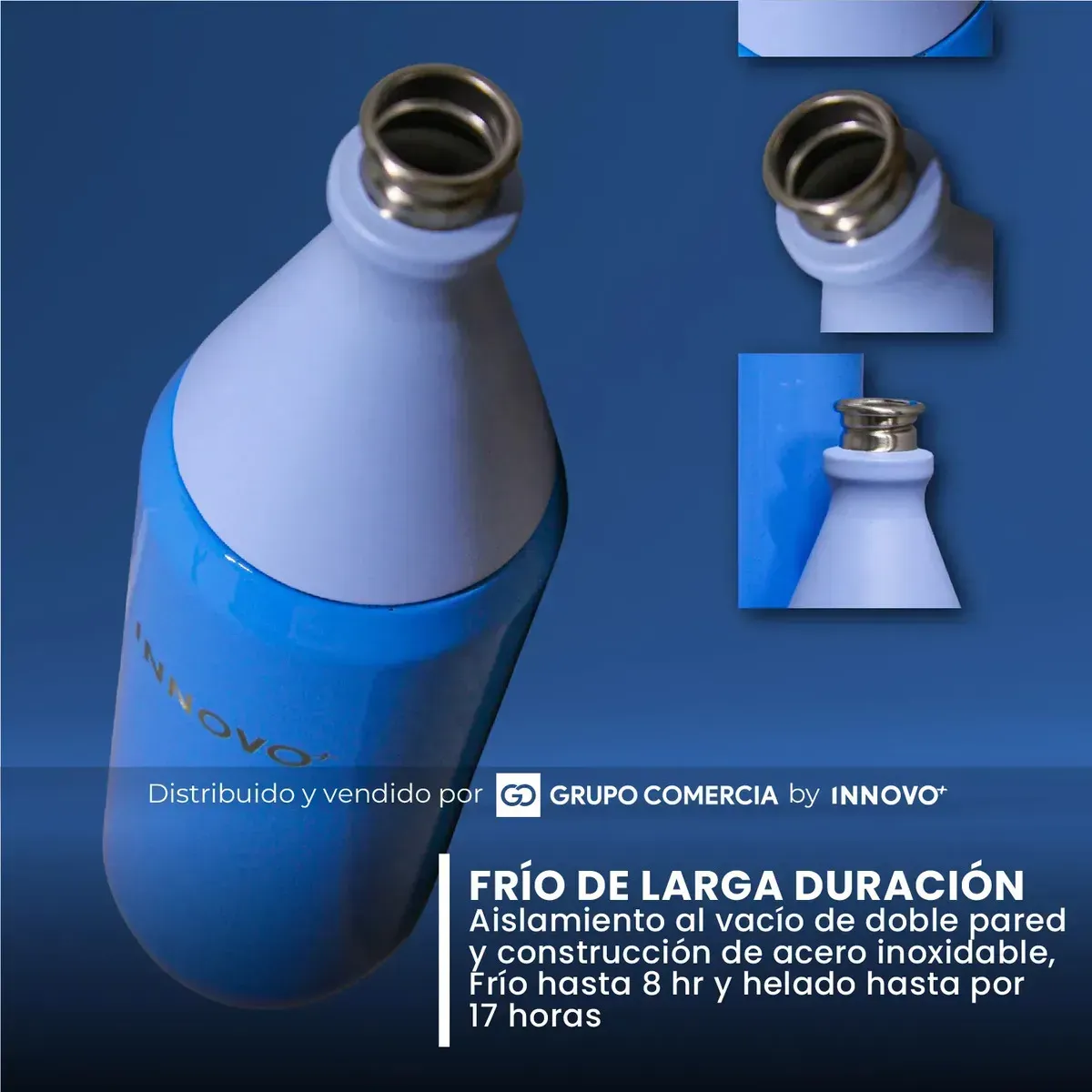 Termo Premium Innovo Hidratación Helada Acero Inoxidable 20 Oz img #3