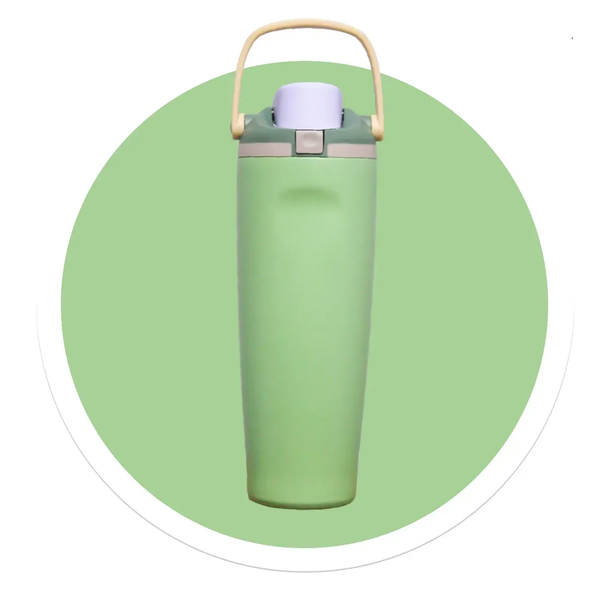 Termo Acero Inoxidable De Doble Pared (30oz) Verde Elegante Premium img #4