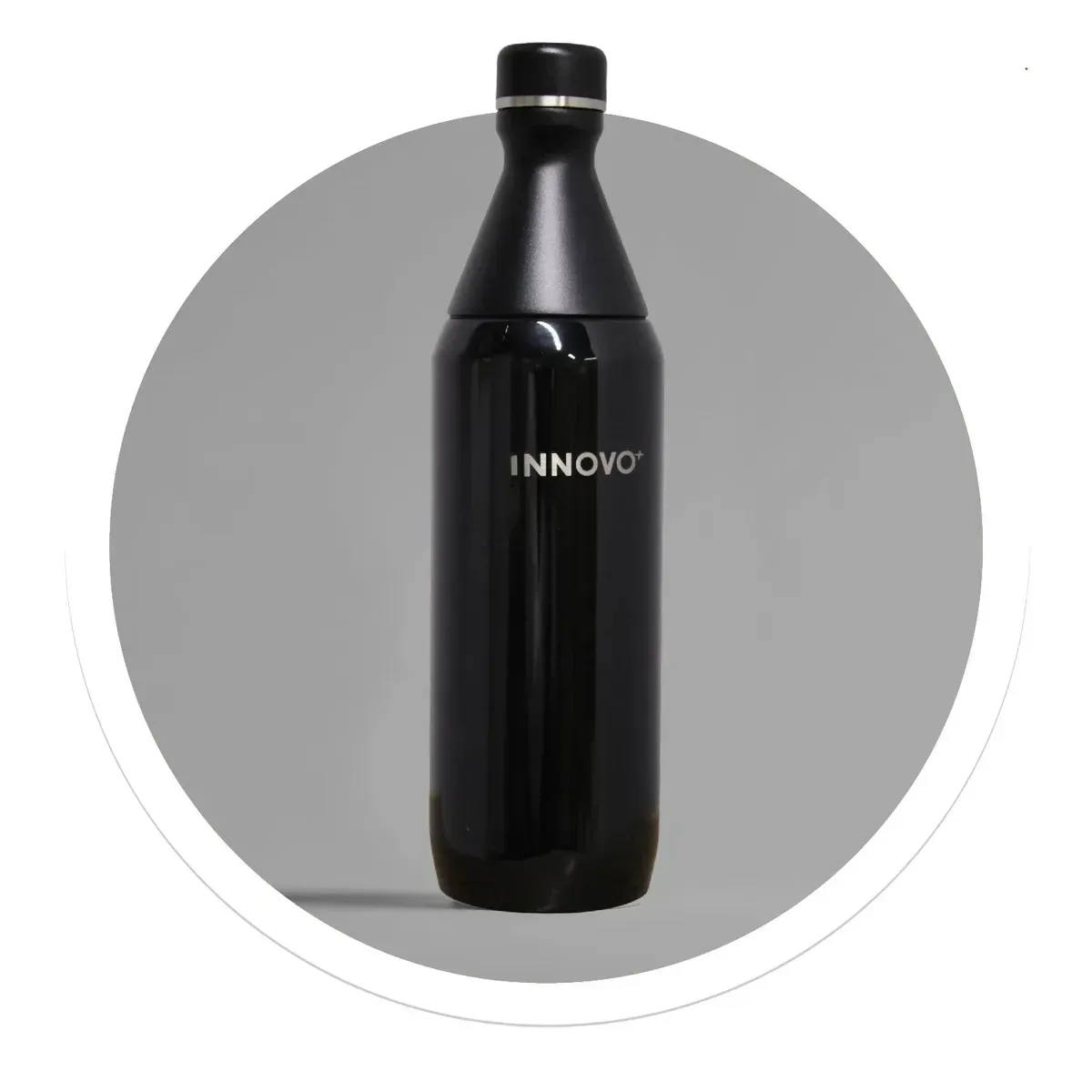 Termo Botella Acero Inoxidable Innovo 590ml Doble Capa Frío Black img #1