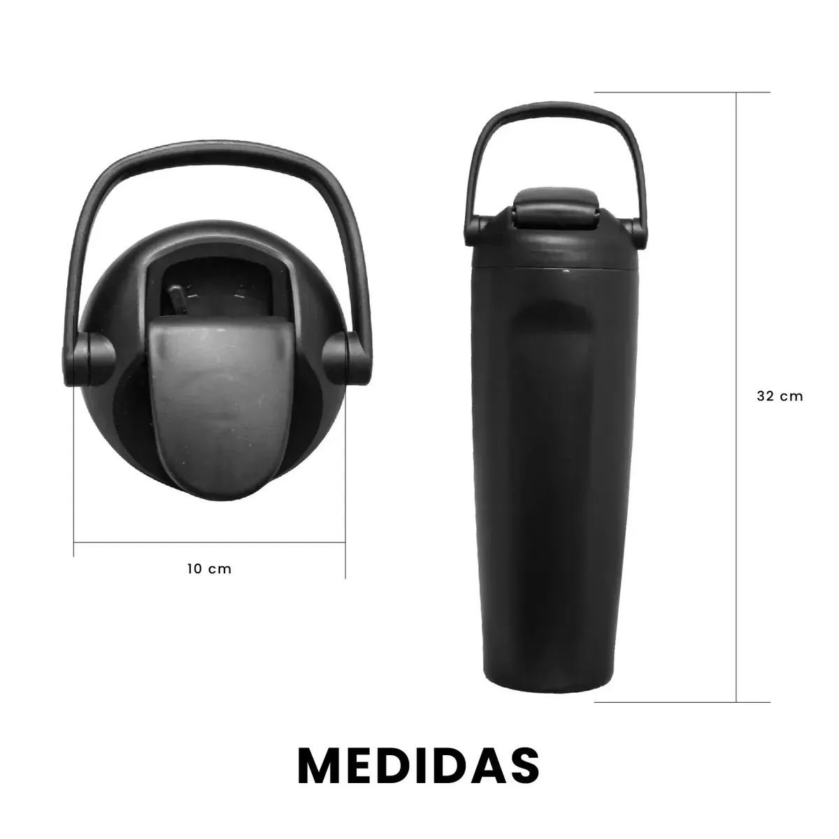 Termo Acero Inoxidable De Doble Pared (30oz) Black Elegante img #7