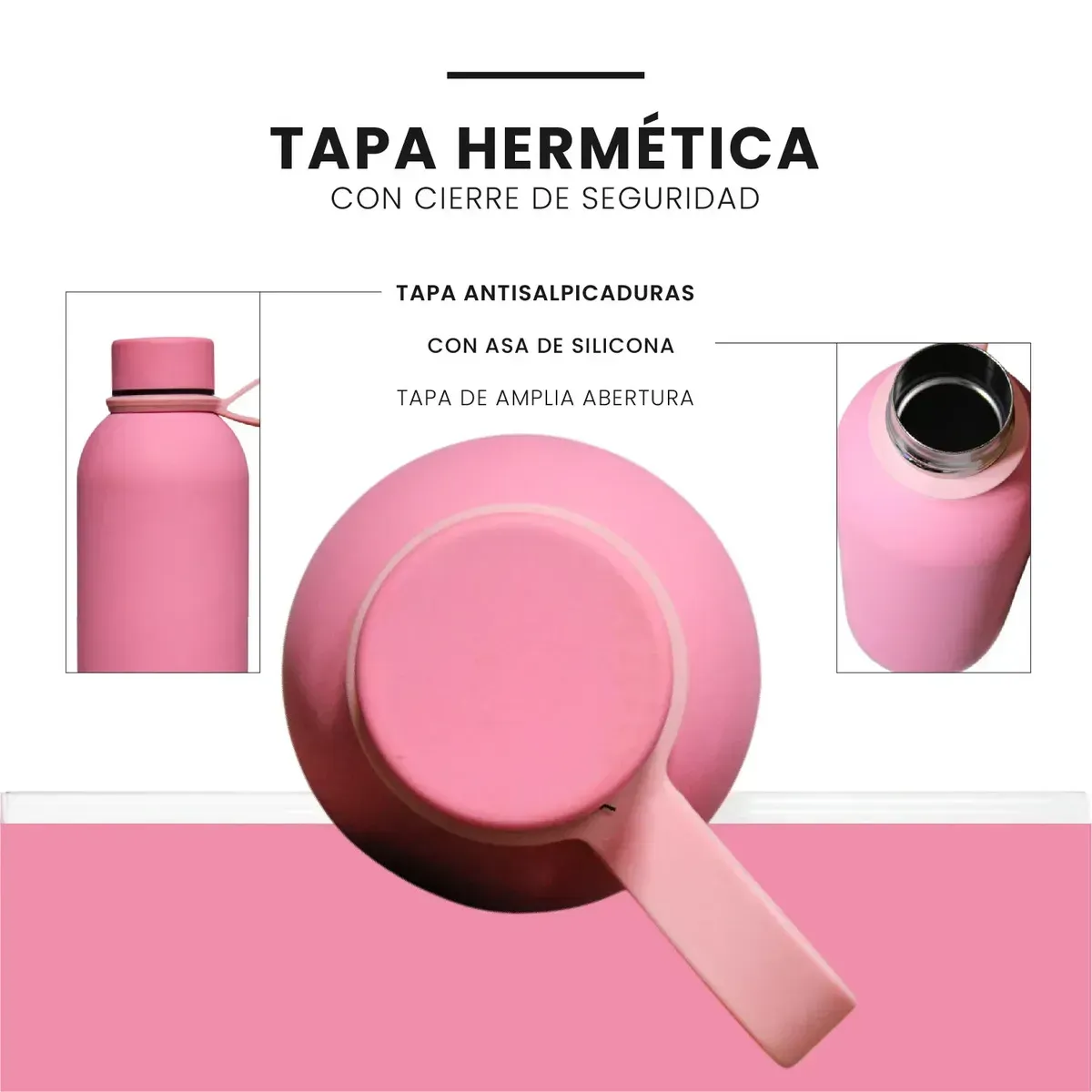 Termo Acero Inoxidable 500 Ml Rosado Lili Mate Premium img #6
