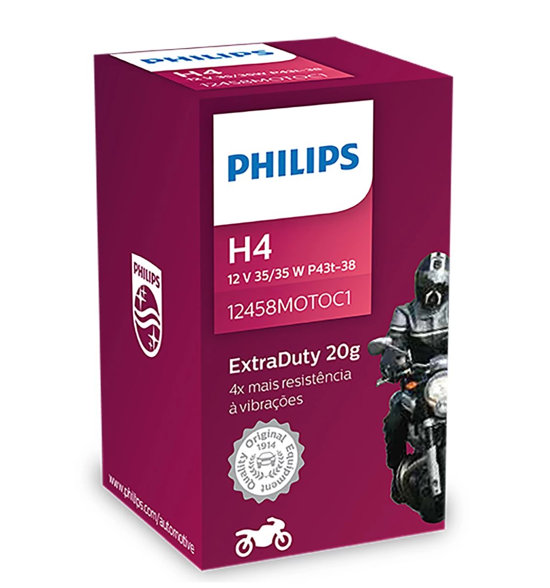 Bombilla Front Moto Philips H4 ED 12V 35/35W Amarilla PQX10 img #1