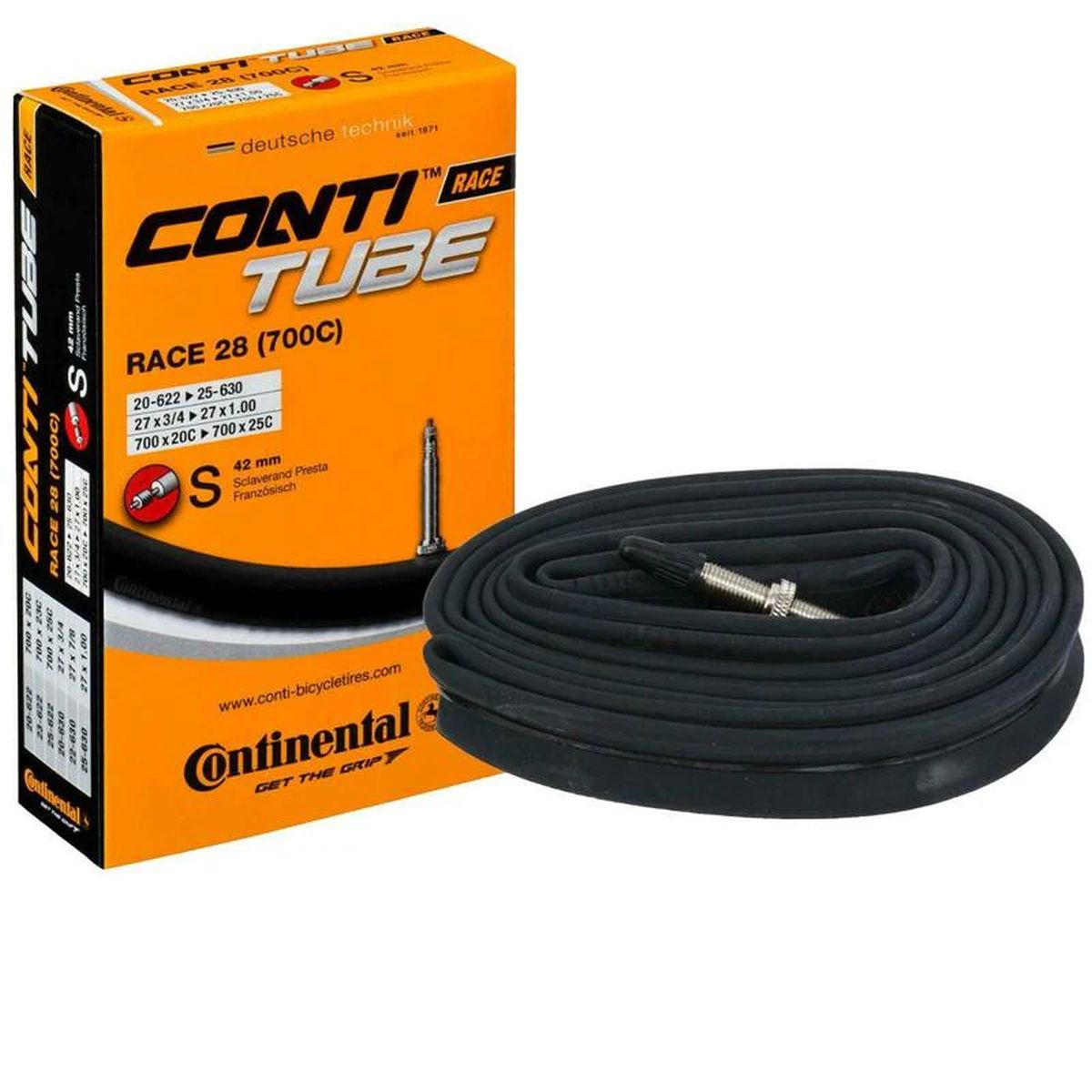 Neumático Bicicleta Continental Rin 700 20-25 Presta 60mm img #1