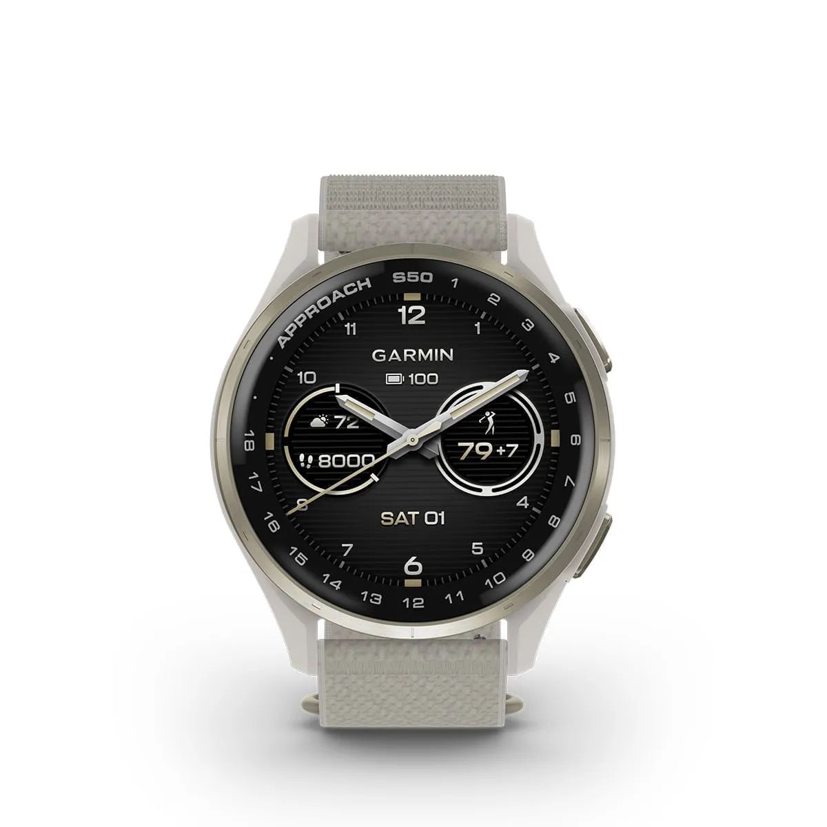 Reloj Garmin Approach S50 Ivory Cream Gold 43mm img #2