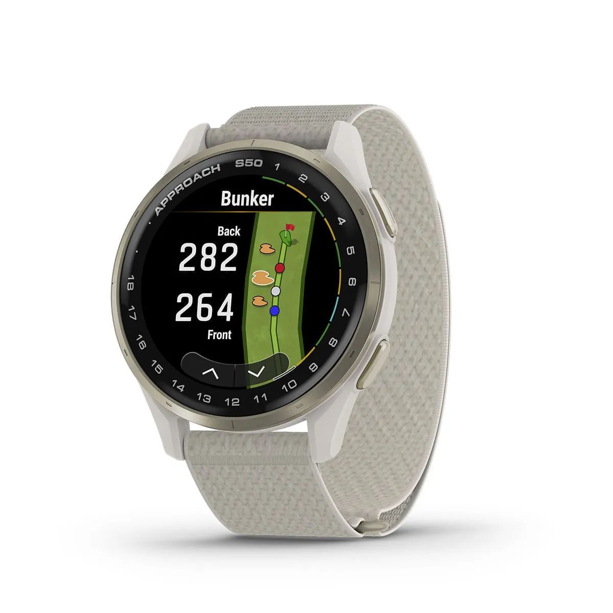 Reloj Garmin Approach S50 Ivory Cream Gold 43mm img #1
