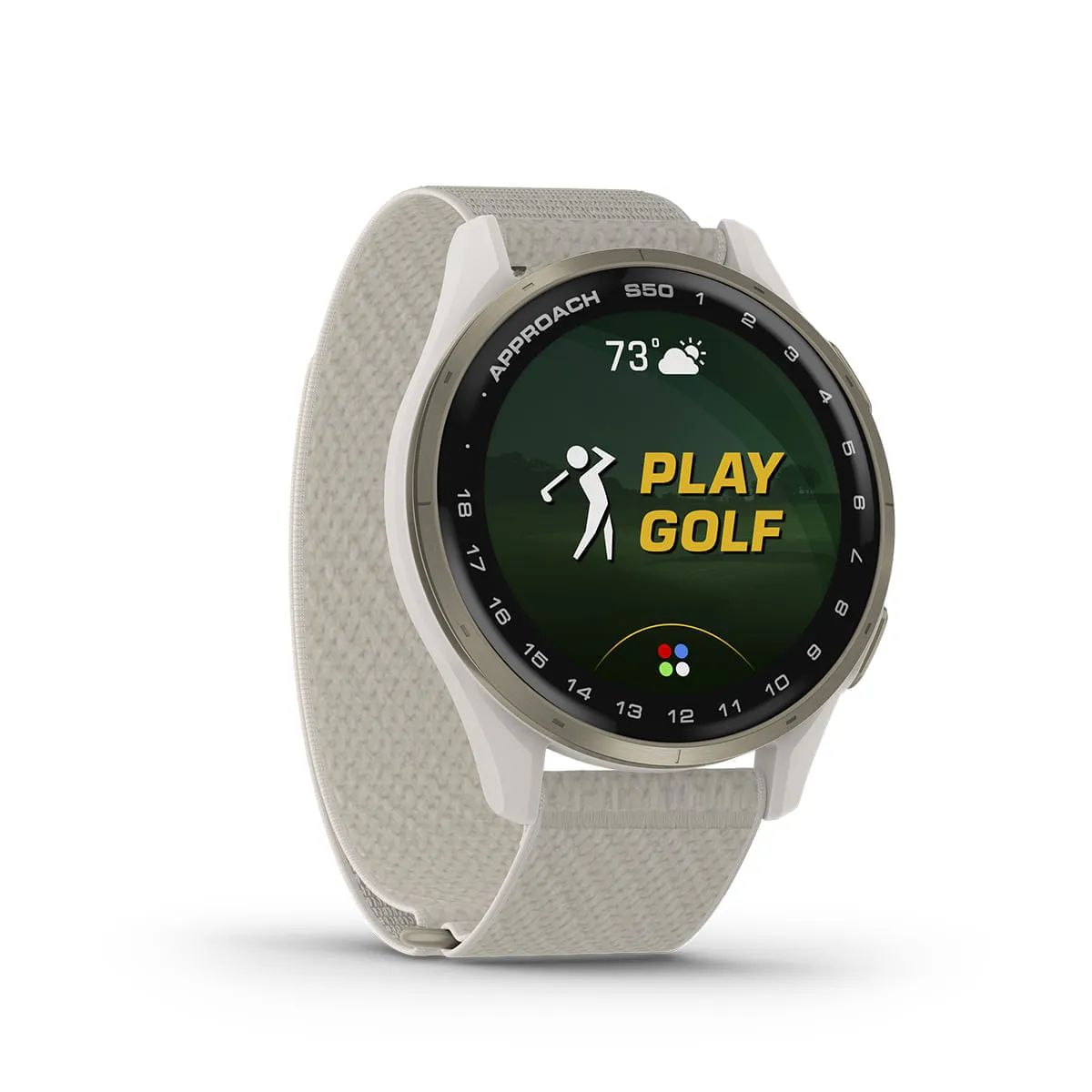 Reloj Garmin Approach S50 Ivory Cream Gold 43mm img #4
