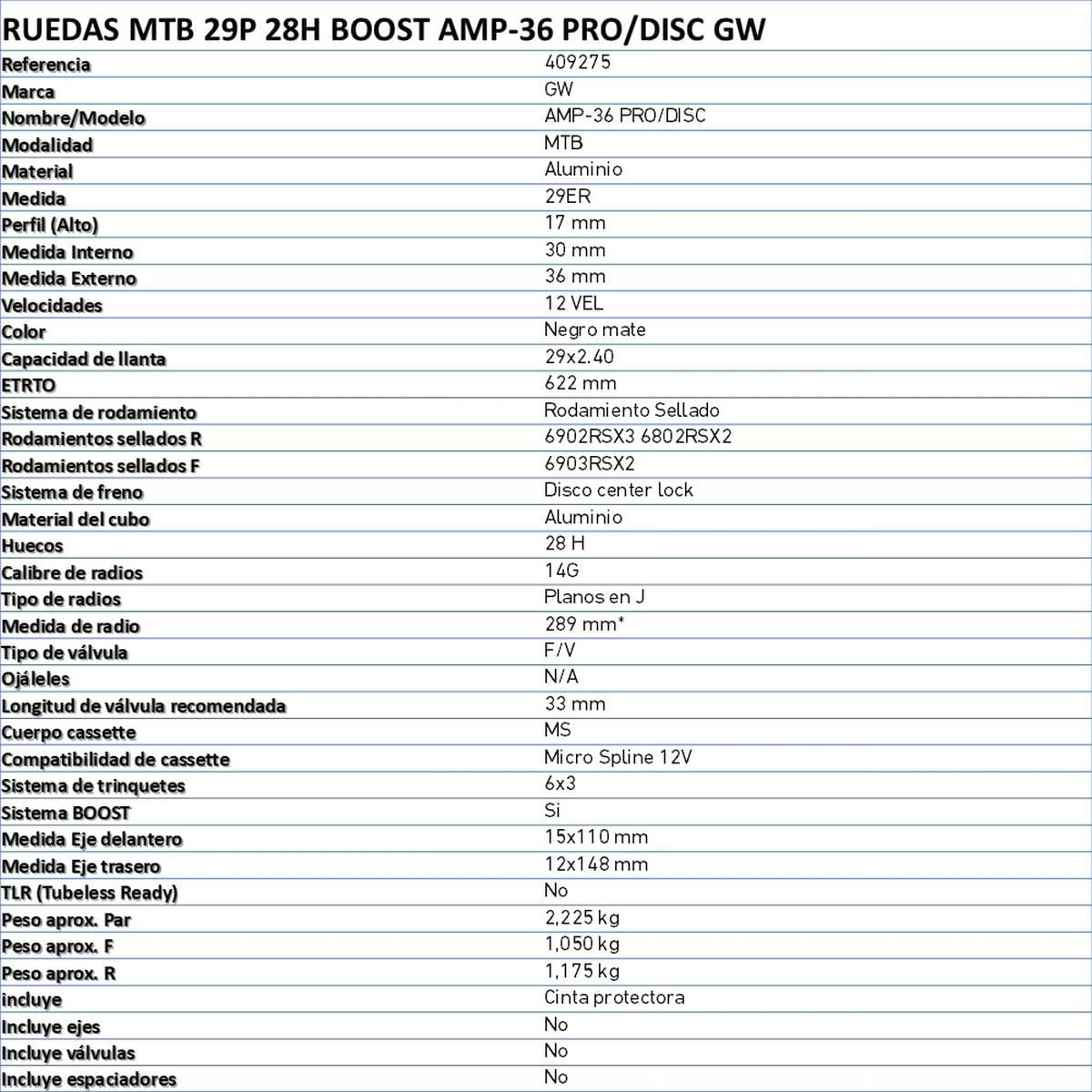 Rin GW MTB 29" 28H Boost Amp-36 Pro/Disc img #4