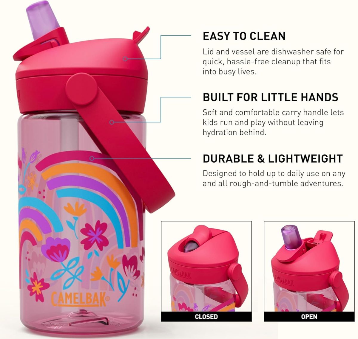 Termo CamelBak Thrive Flip Straw Kids 14oz Rb Floral img #4