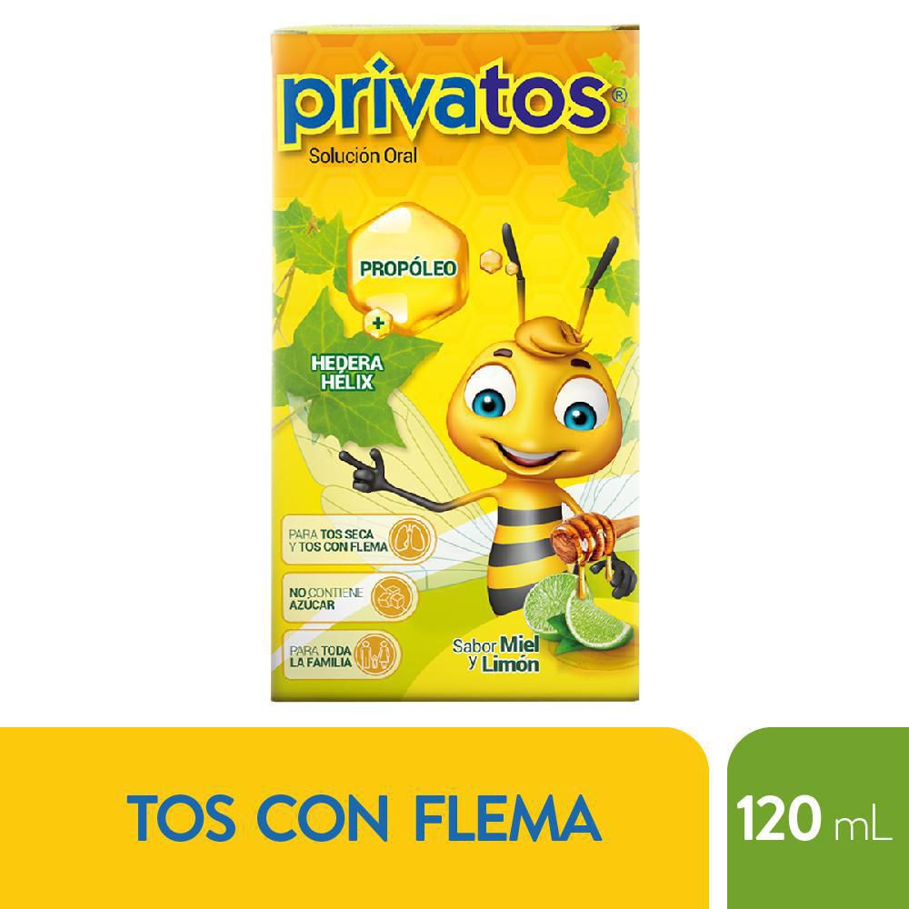 Jarabe PRIVATOS con propóleo sabor miel y limón (120  ml) img #1