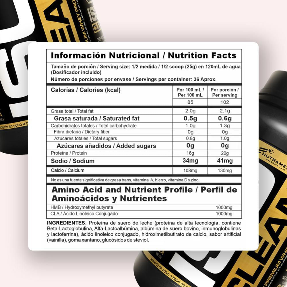 Proteína MEGAPLEX Isolate Clean Sin Azúcar Añadida (2  gr) img #2