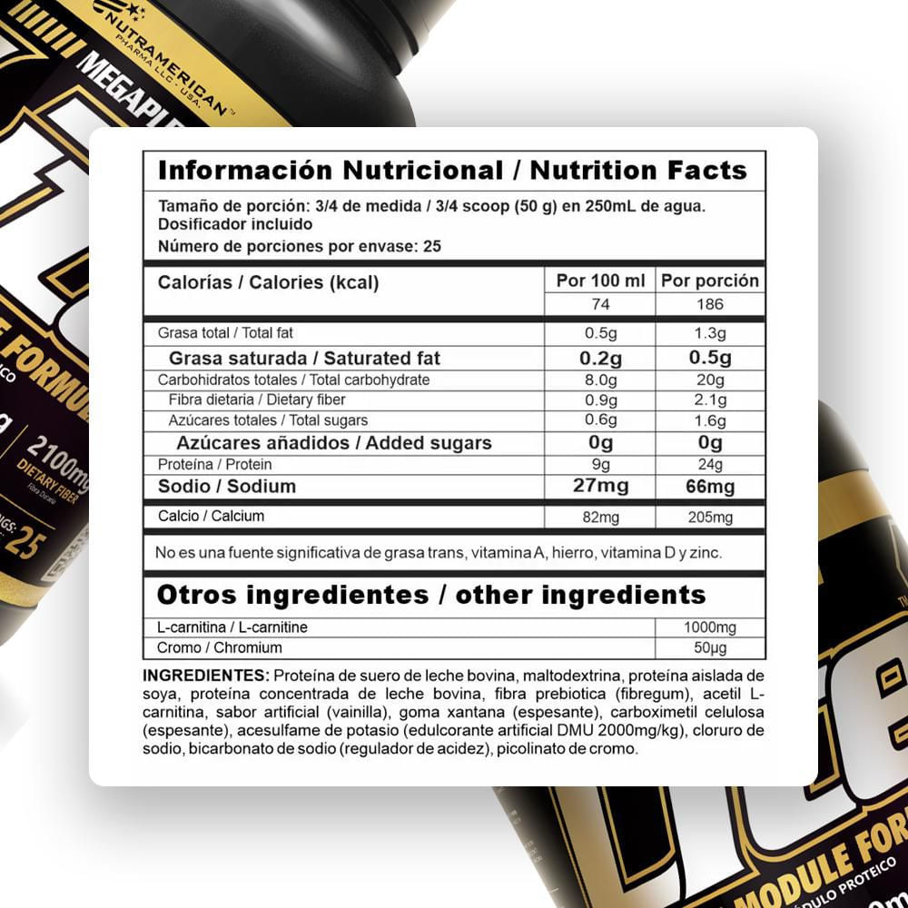 Proteína MEGAPLEX Lite Con L Carnititna (3  gr) img #2